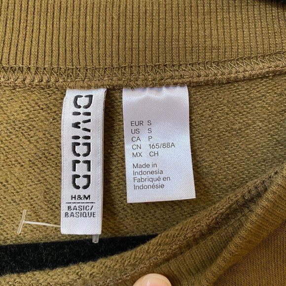 H&M Long Sleeve Crop Top Sweater - 2 Colors - T19 - Picture 6 of 7